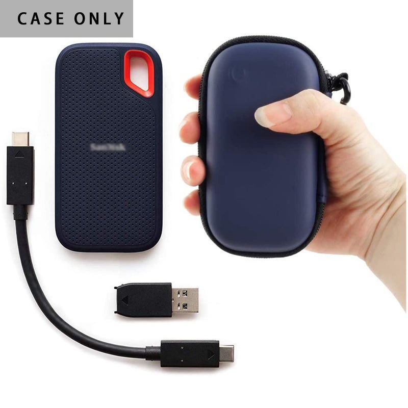 PAIYULE Case Compatible with SanDisk 1TB 2TB 500GB / for SanDisk PRO Extreme Portable SSD, External Solid State Hard Drive Storage Holder for SDSSDE61/ SDSSDE60/ SDSSDE81 (Box Only) Blue - Image 4